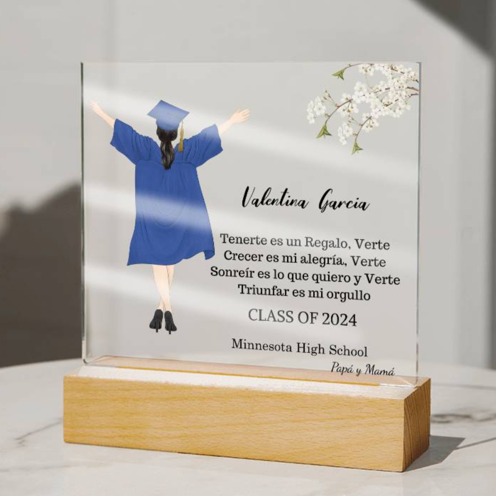 Placa Acrílica Personalizada para Graduación: Un Recuerdo para toda la vida ❤️🎓