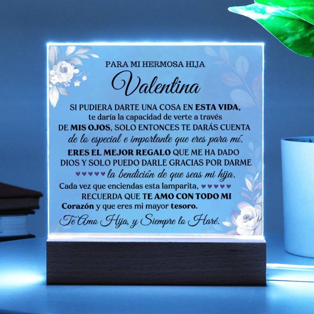 Lampara con Mensaje de Amor para Hija - PERSONALIZADO - Eres el Mejor Regalo