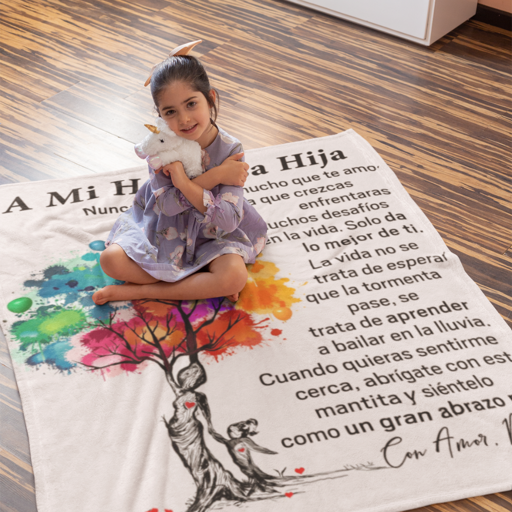 A Mi Hermosa Hija - Mantita de Amor - Regalo para Hija