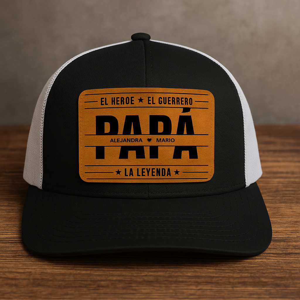 Gorra Para Papá - PERSONALIZADA - “Papá: Héroe, Guerrero, Leyenda”
