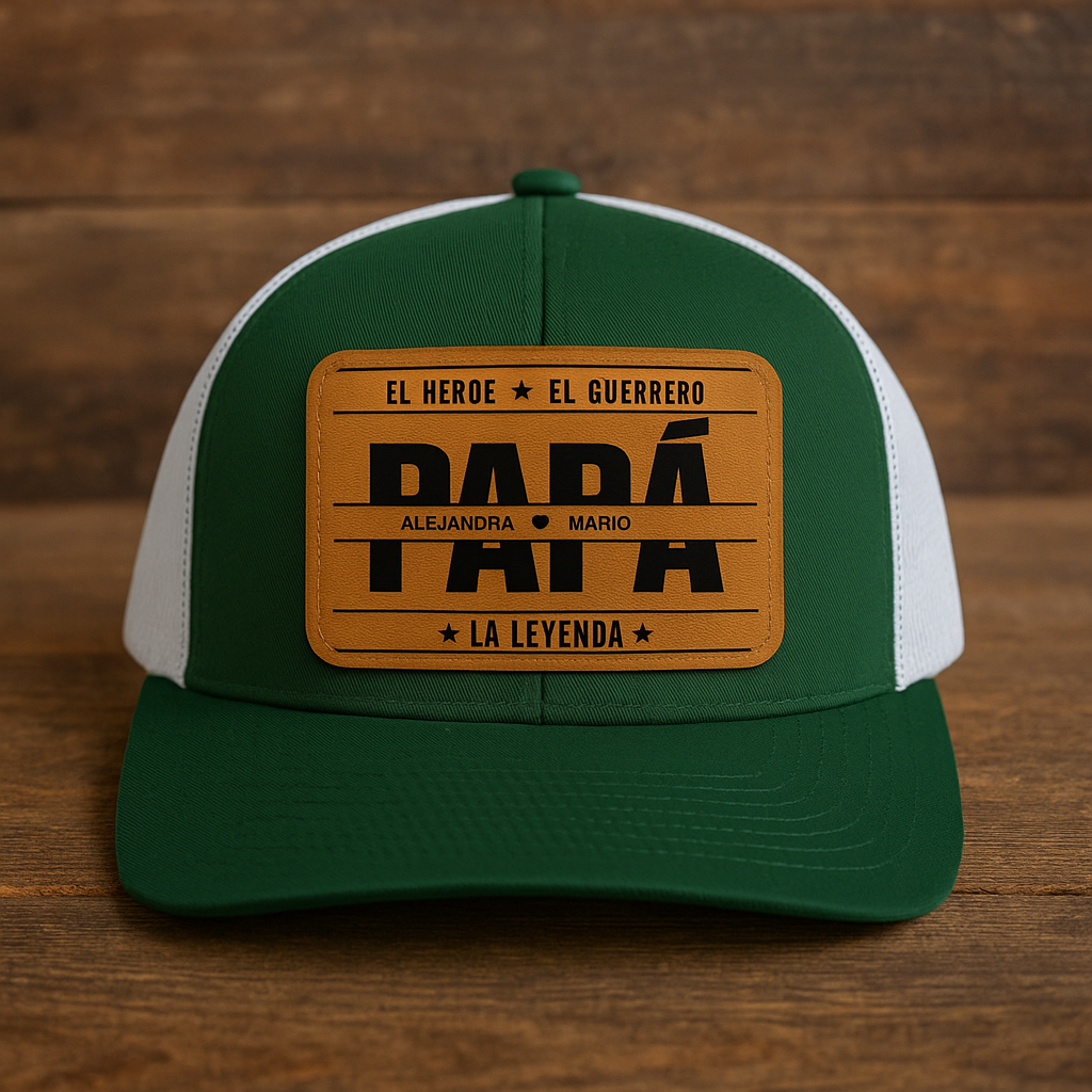 Gorra Para Papá - PERSONALIZADA - “Papá: Héroe, Guerrero, Leyenda”