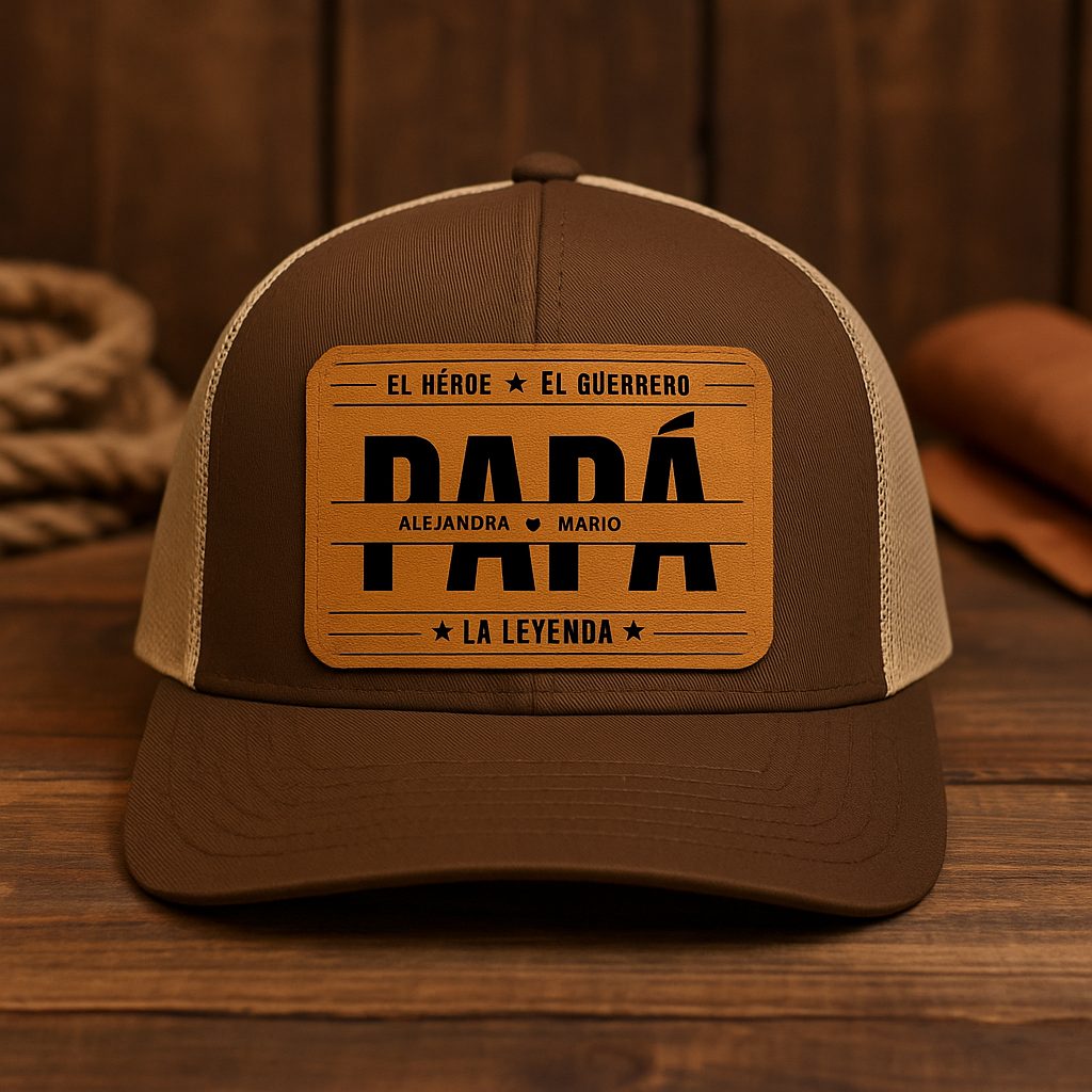 Gorra Para Papá - PERSONALIZADA - “Papá: Héroe, Guerrero, Leyenda”