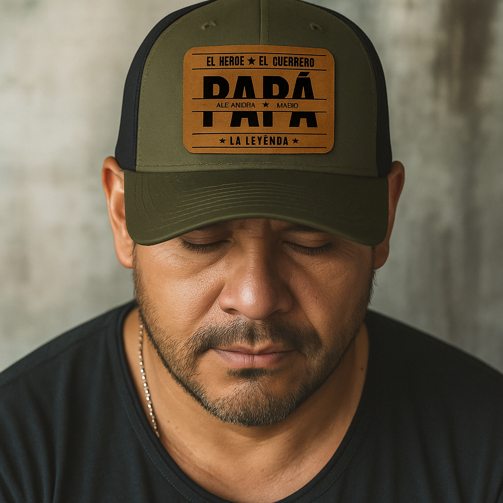 Gorra Para Papá - PERSONALIZADA - “Papá: Héroe, Guerrero, Leyenda”