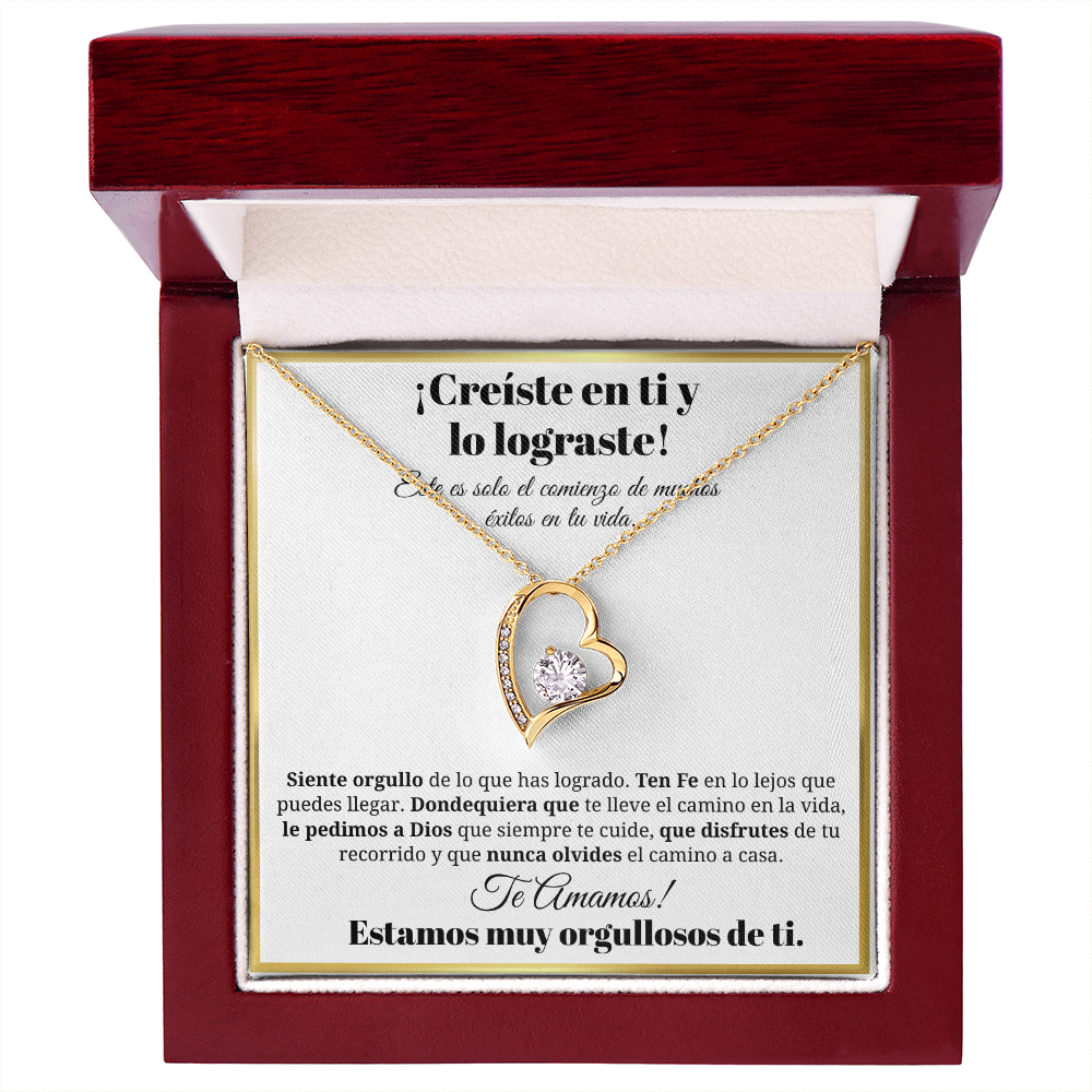 Regalo de Graduación - Collar de Amor Eterno - Ten Fe En Lo Lejos Que Puedes Llegar