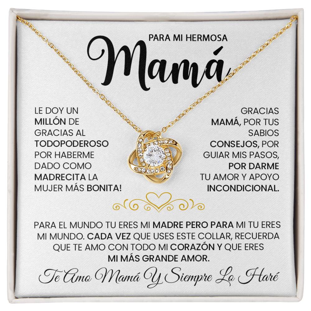 Regalo Para Mamá "Gracias Por Tus Sabios Consejos" Collar De Amor Infinito
