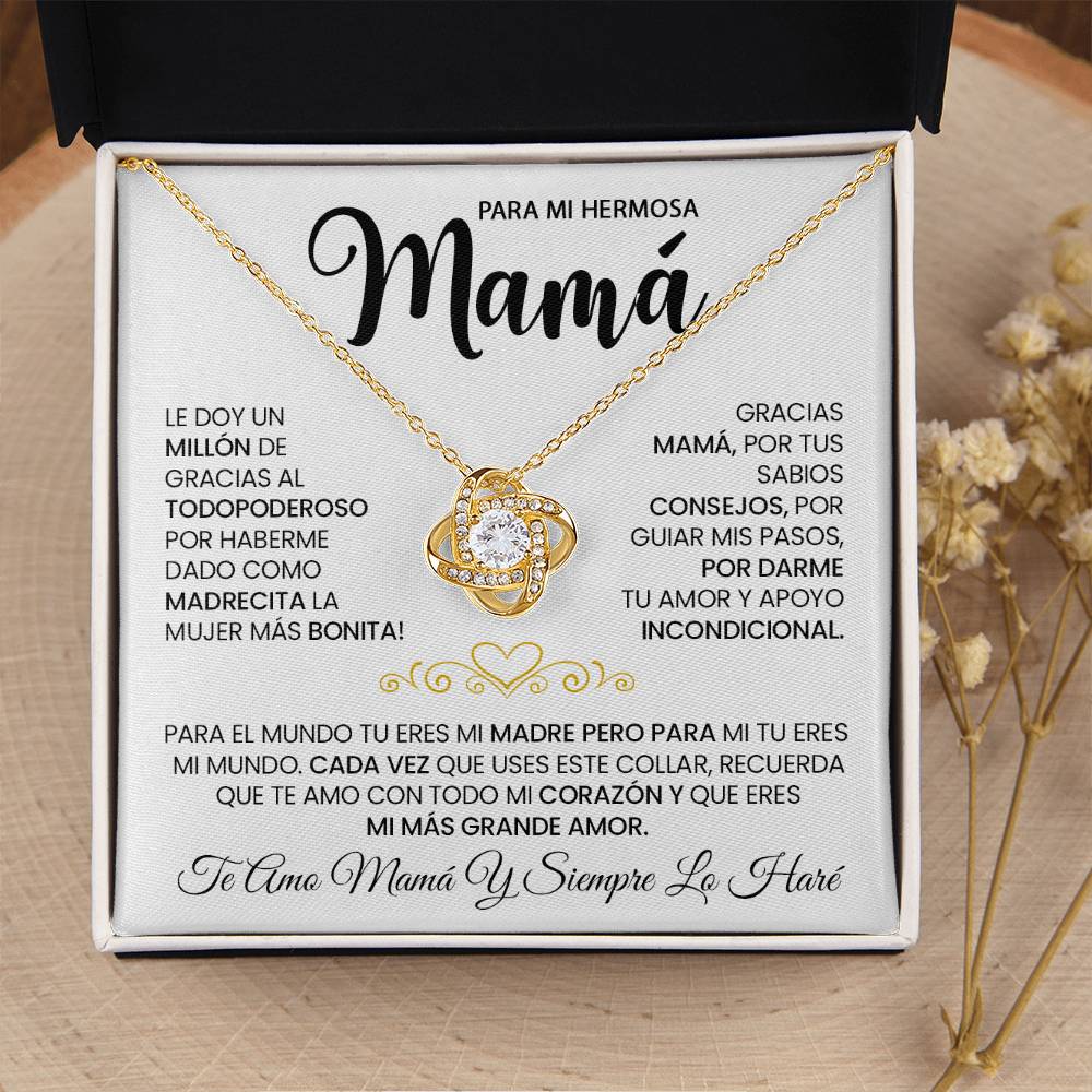 Regalo Para Mamá "Gracias Por Tus Sabios Consejos" Collar De Amor Infinito