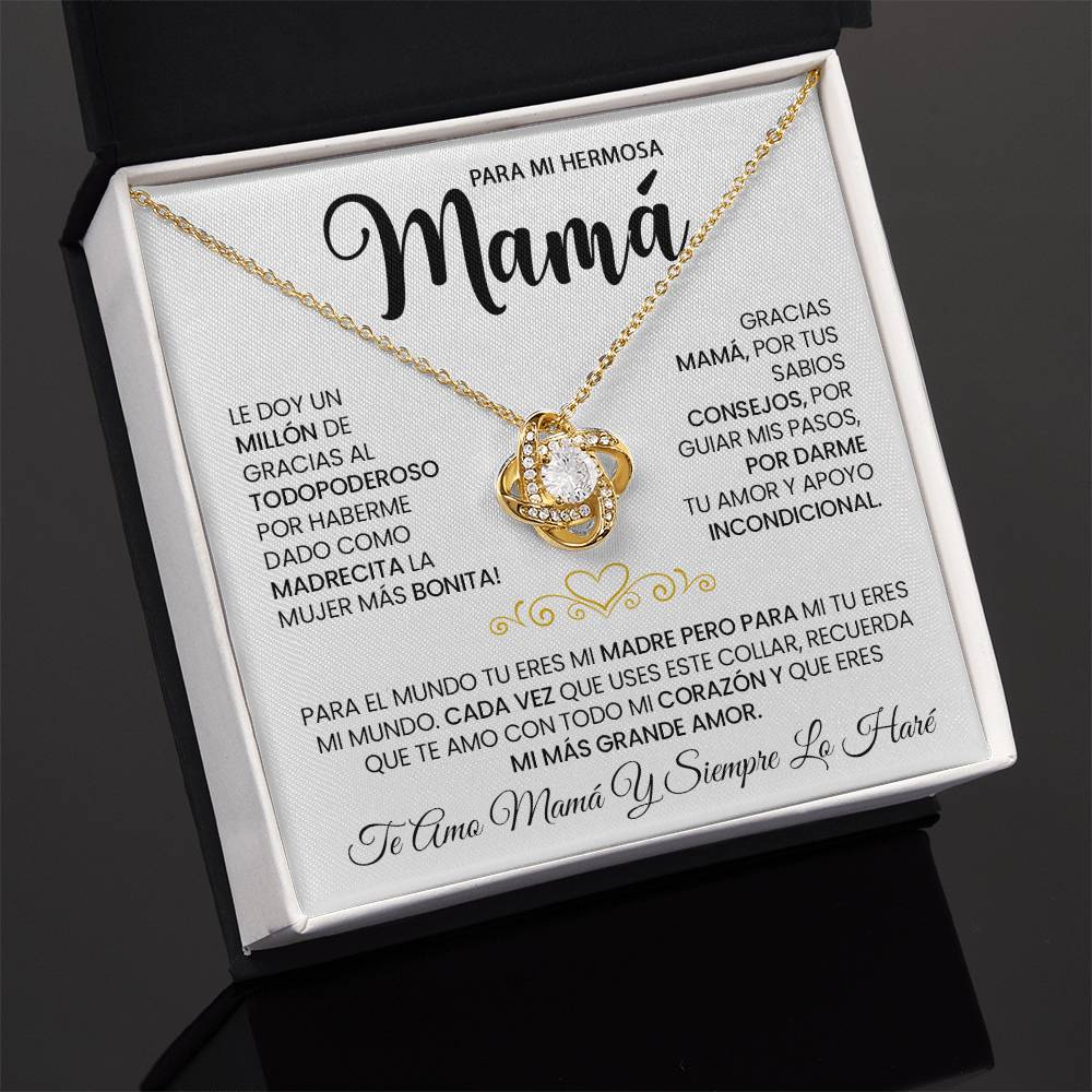 Regalo Para Mamá "Gracias Por Tus Sabios Consejos" Collar De Amor Infinito