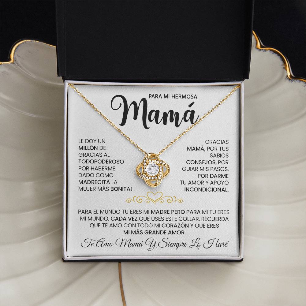 Regalo Para Mamá "Gracias Por Tus Sabios Consejos" Collar De Amor Infinito