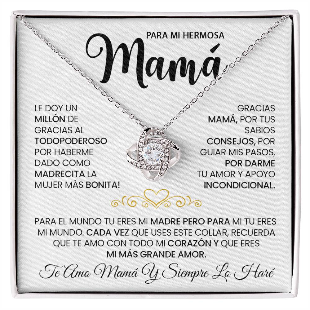 Regalo Para Mamá "Gracias Por Tus Sabios Consejos" Collar De Amor Infinito