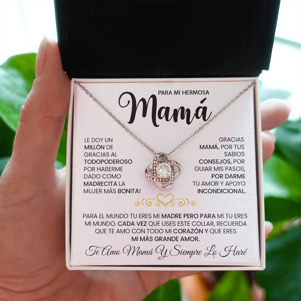 Regalo Para Mamá "Gracias Por Tus Sabios Consejos" Collar De Amor Infinito