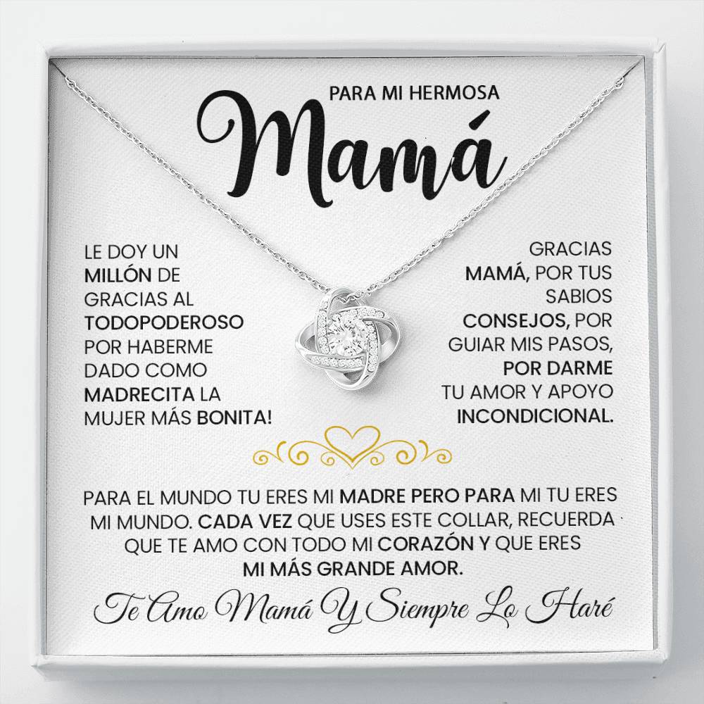 Regalo Para Mamá "Gracias Por Tus Sabios Consejos" Collar De Amor Infinito