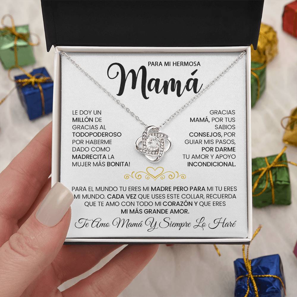 Regalo Para Mamá "Gracias Por Tus Sabios Consejos" Collar De Amor Infinito