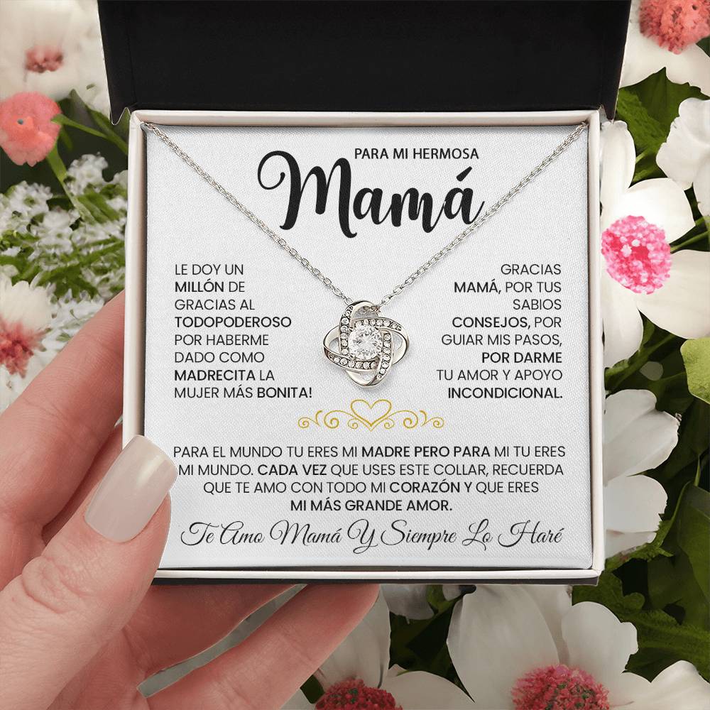 Regalo Para Mamá "Gracias Por Tus Sabios Consejos" Collar De Amor Infinito