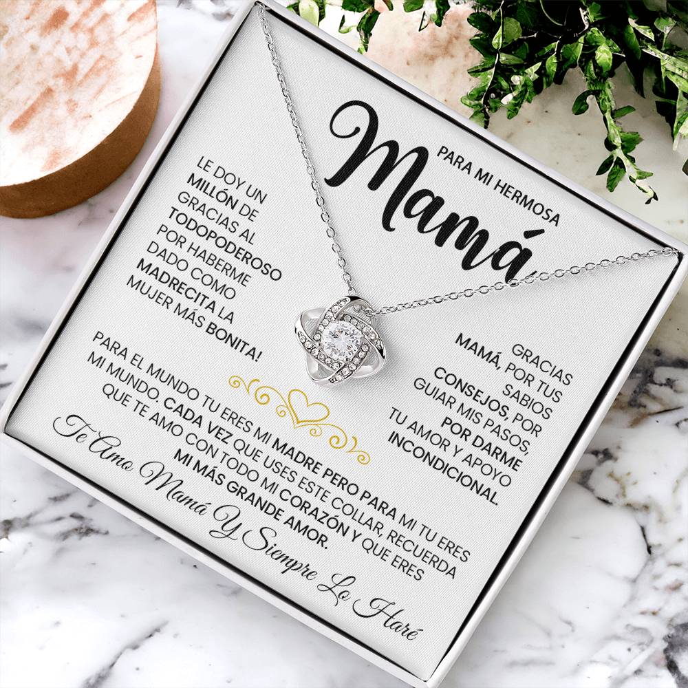 Regalo Para Mamá "Gracias Por Tus Sabios Consejos" Collar De Amor Infinito