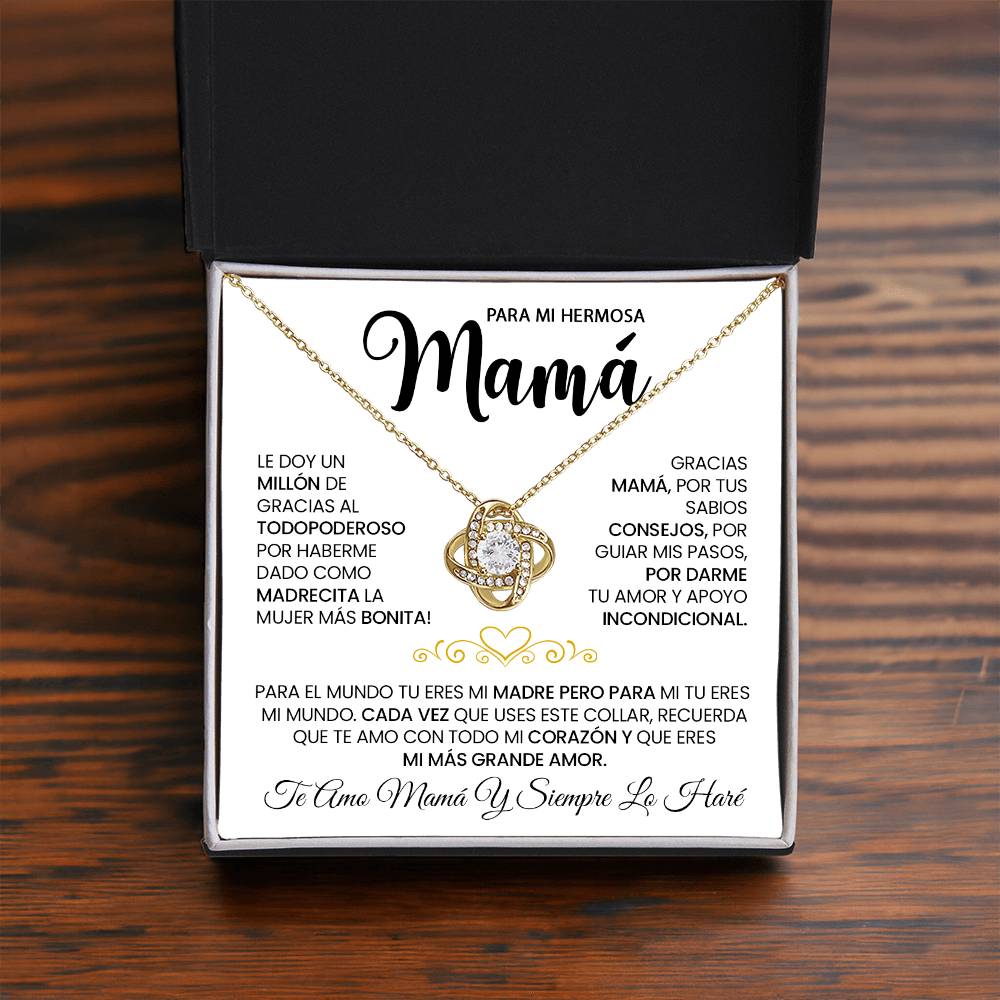 Regalo Para Mamá "Gracias Por Tus Sabios Consejos" Collar De Amor Infinito