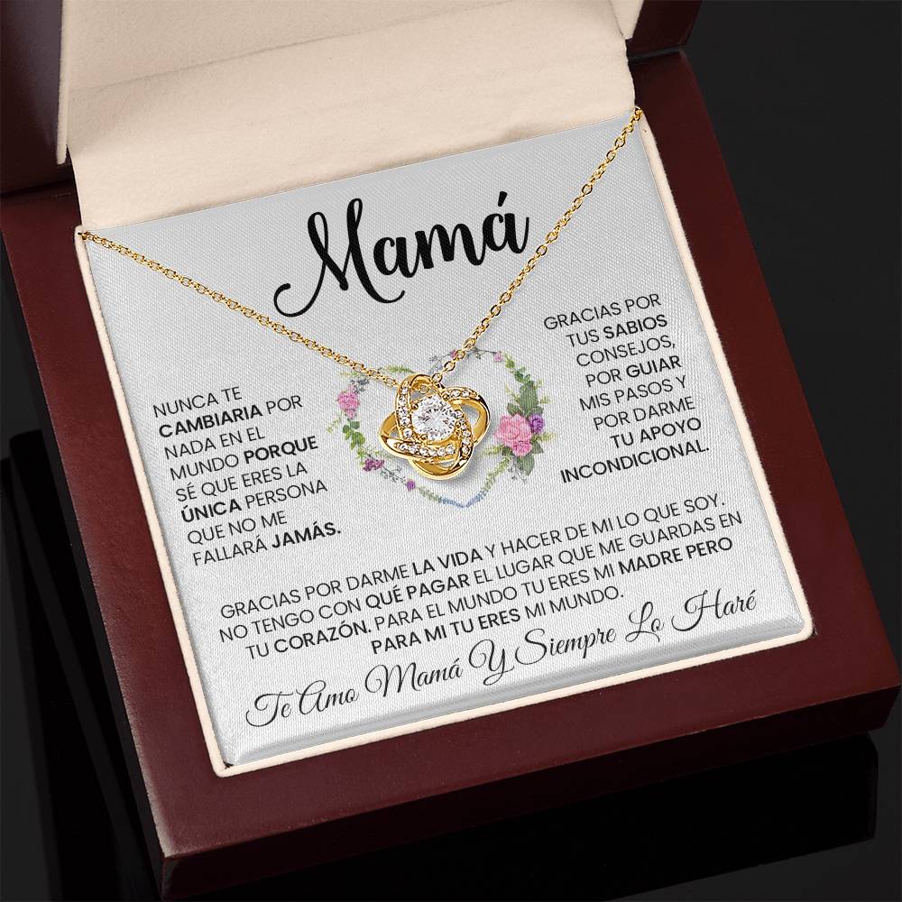 Regalo Para Mamá "No Te Cambiaria Por Nada" Collar De Amor Infinito