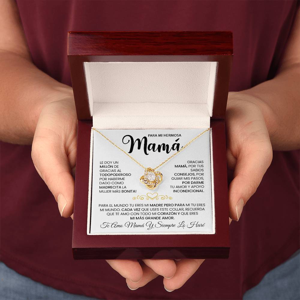 Regalo Para Mamá "Gracias Por Tus Sabios Consejos" Collar De Amor Infinito