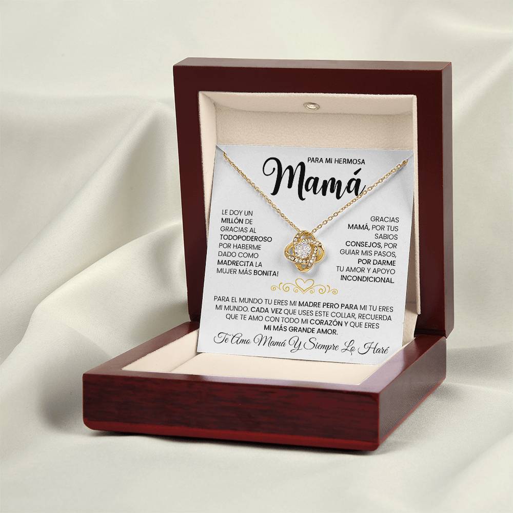 Regalo Para Mamá "Gracias Por Tus Sabios Consejos" Collar De Amor Infinito
