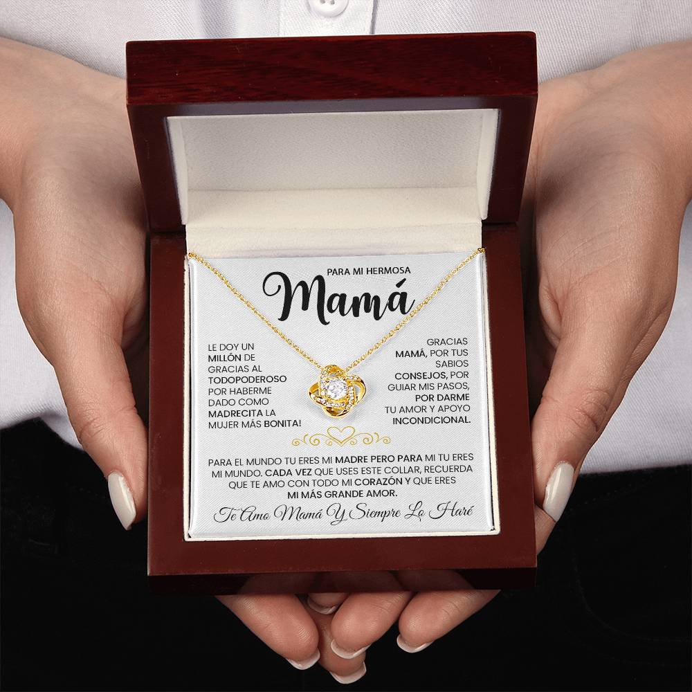 Regalo Para Mamá "Gracias Por Tus Sabios Consejos" Collar De Amor Infinito