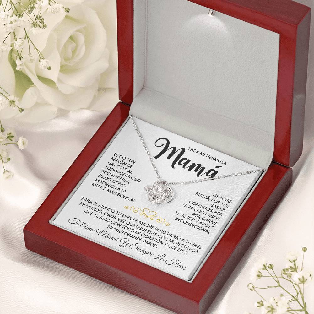 Regalo Para Mamá "Gracias Por Tus Sabios Consejos" Collar De Amor Infinito