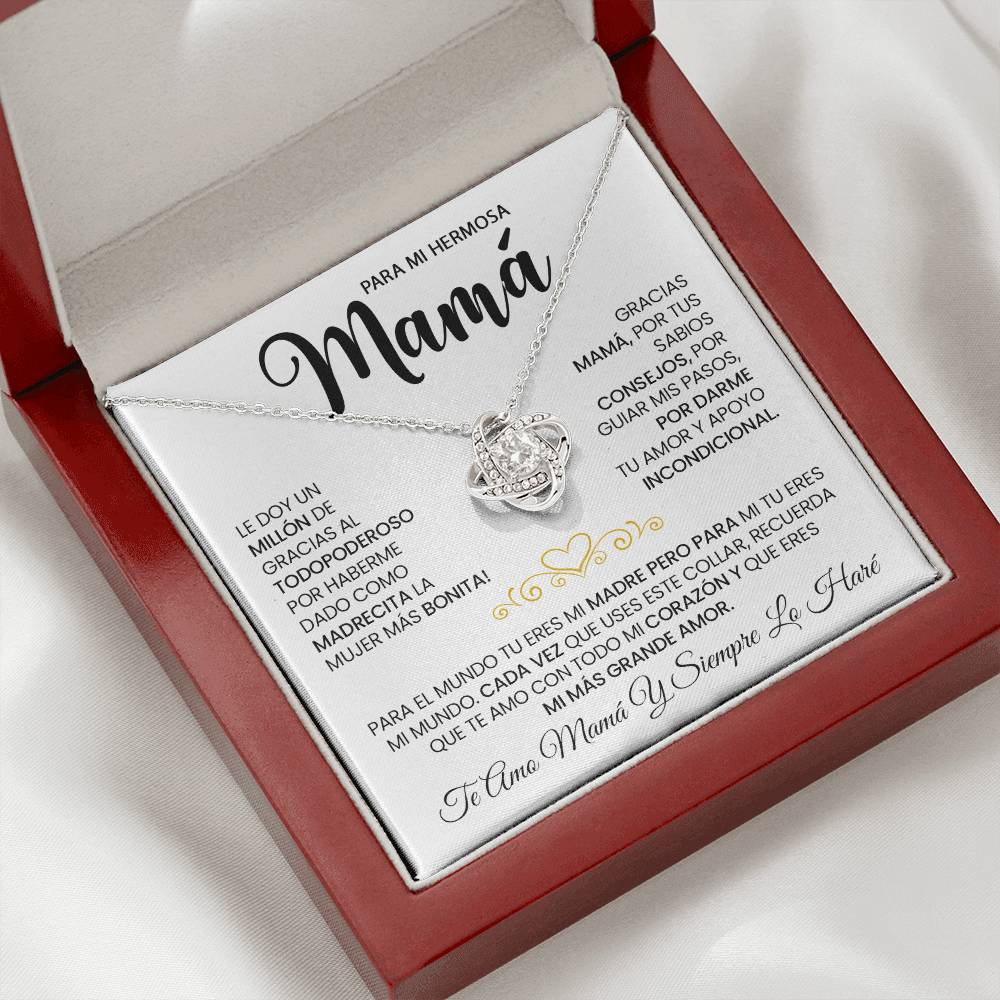 Regalo Para Mamá "Gracias Por Tus Sabios Consejos" Collar De Amor Infinito