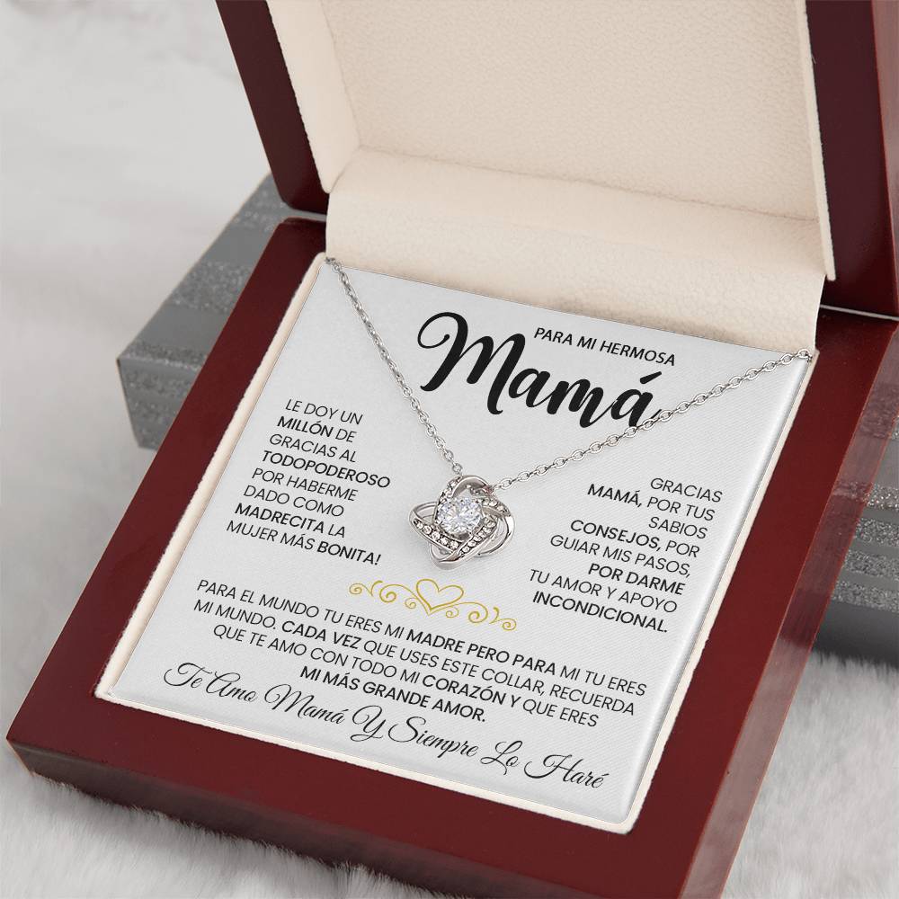 Regalo Para Mamá "Gracias Por Tus Sabios Consejos" Collar De Amor Infinito