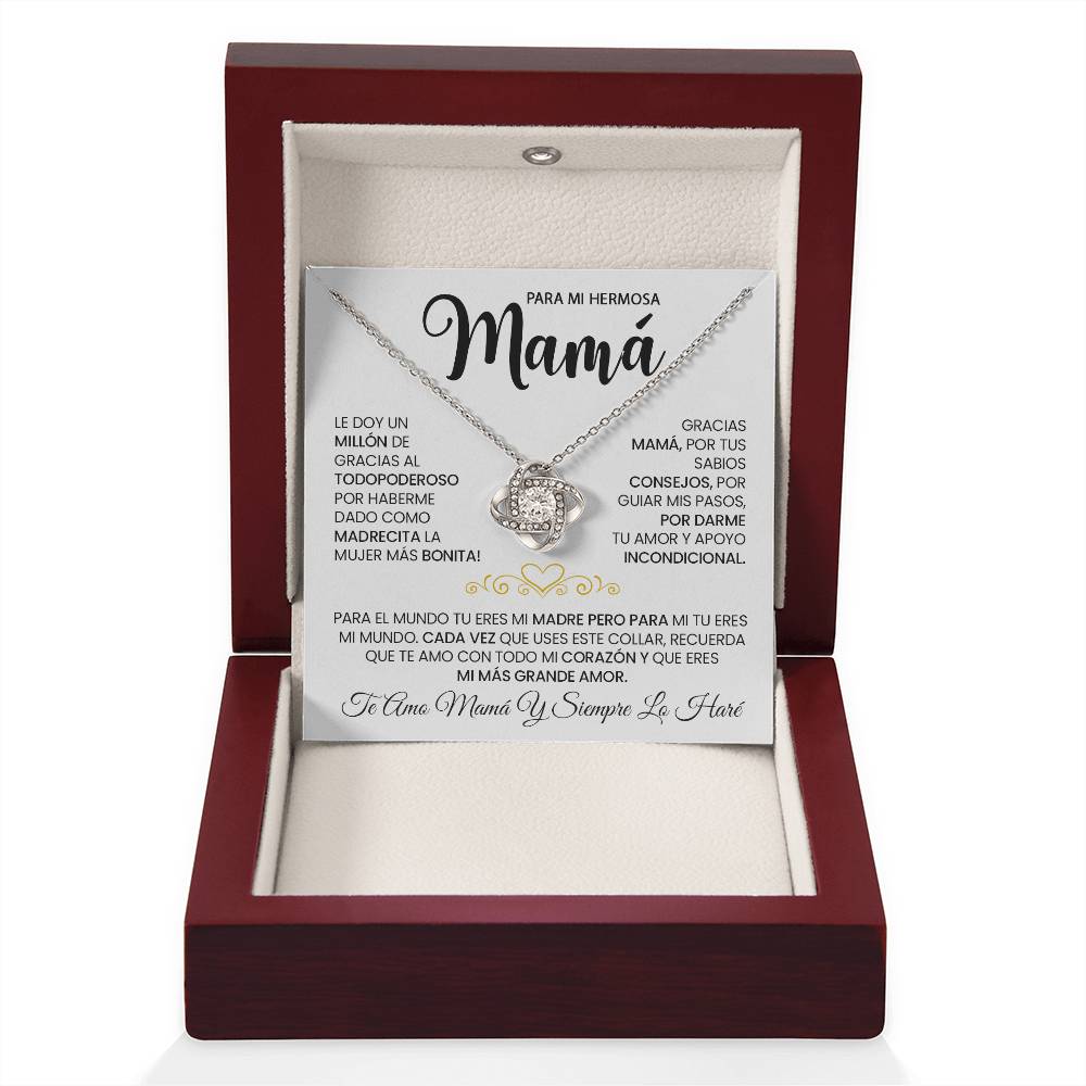 Regalo Para Mamá "Gracias Por Tus Sabios Consejos" Collar De Amor Infinito
