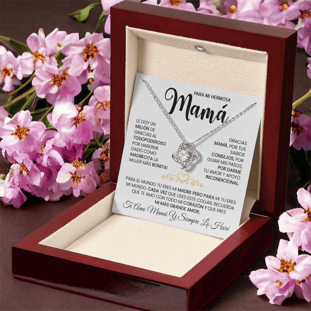 Regalo Para Mamá "Gracias Por Tus Sabios Consejos" Collar De Amor Infinito