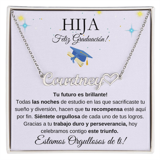 Feliz Graduación! - Regalo Para Hija - Collar Personalizado HG002