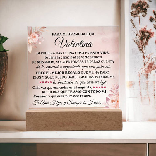Lampara con Mensaje de Amor para Hija - PERSONALIZADO - Eres el Mejor Regalo