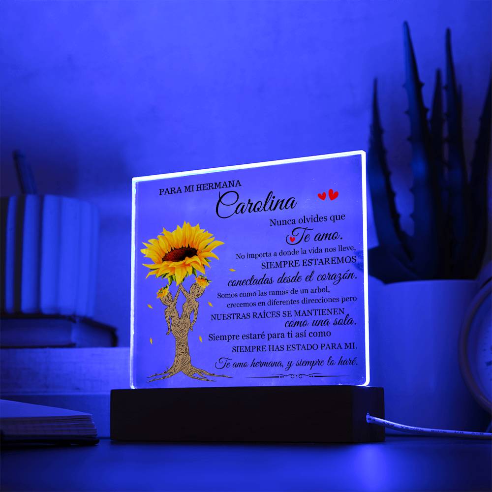 Lampara para Hermana - Siempre Para Ti - Regalo PERSONALIZADO para Hermana