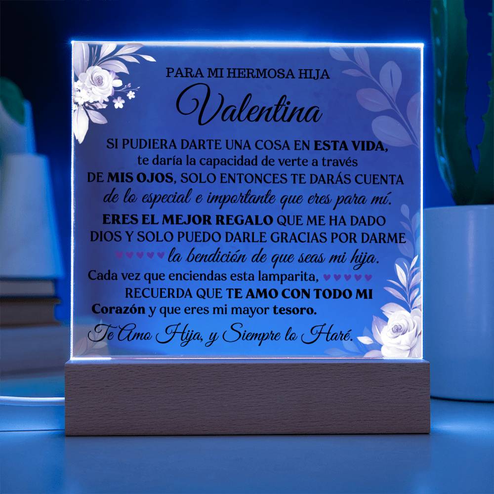 Lampara con Mensaje de Amor para Hija - PERSONALIZADO - Eres el Mejor Regalo