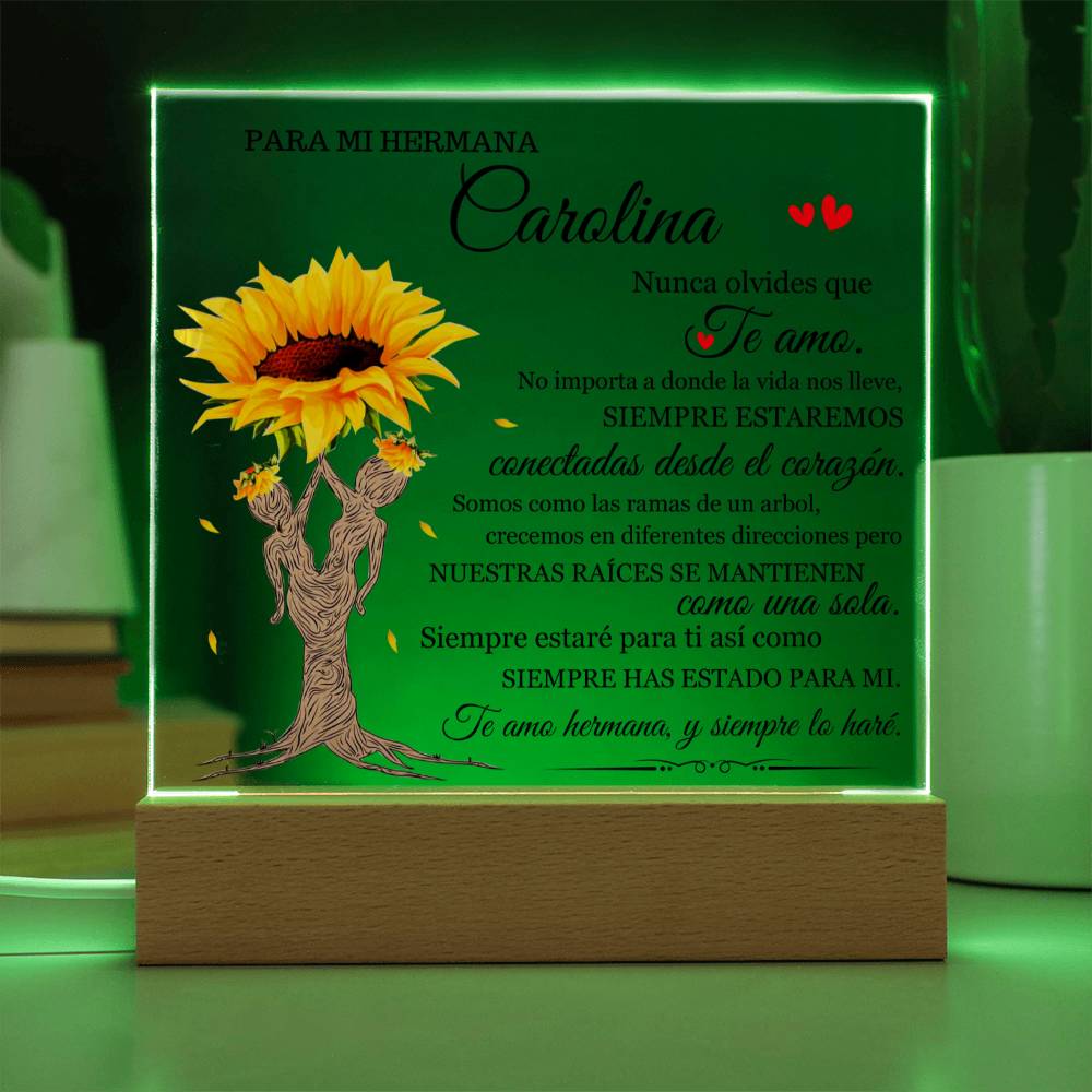 Lampara para Hermana - Siempre Para Ti - Regalo PERSONALIZADO para Hermana