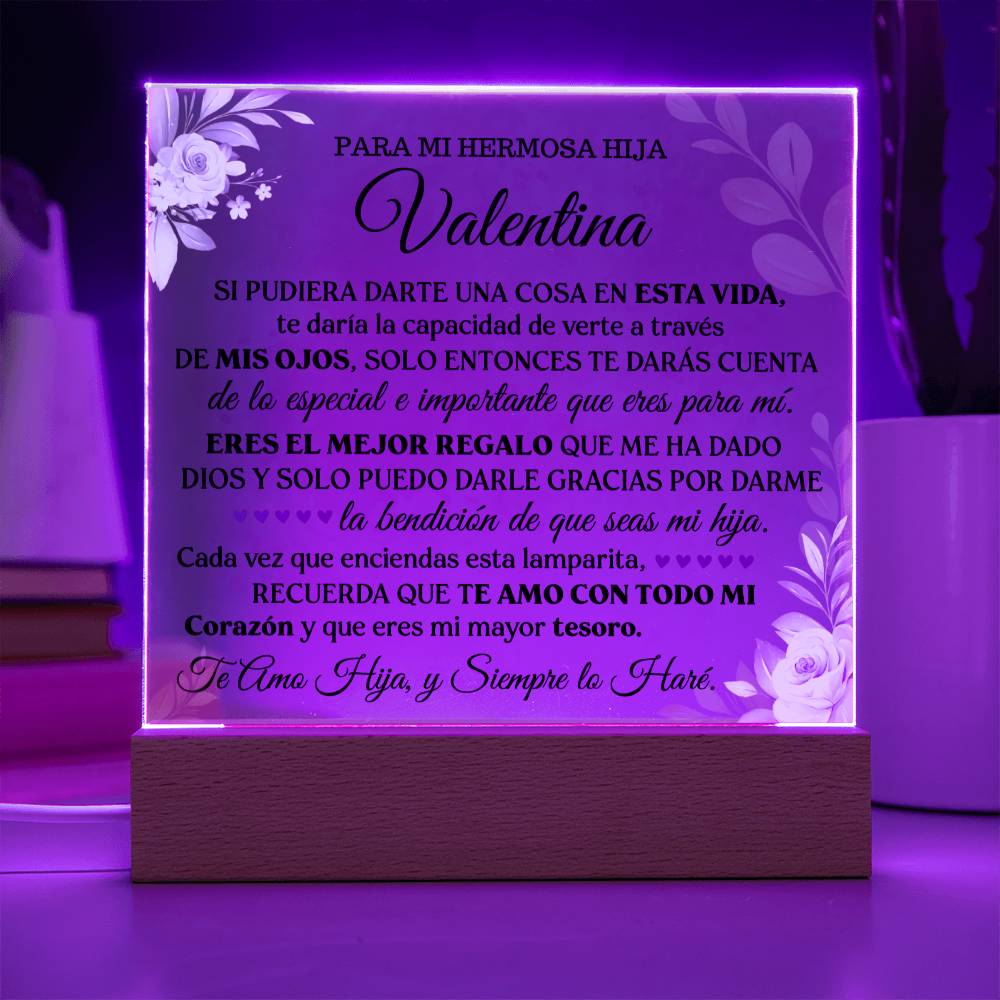 Lampara con Mensaje de Amor para Hija - PERSONALIZADO - Eres el Mejor Regalo