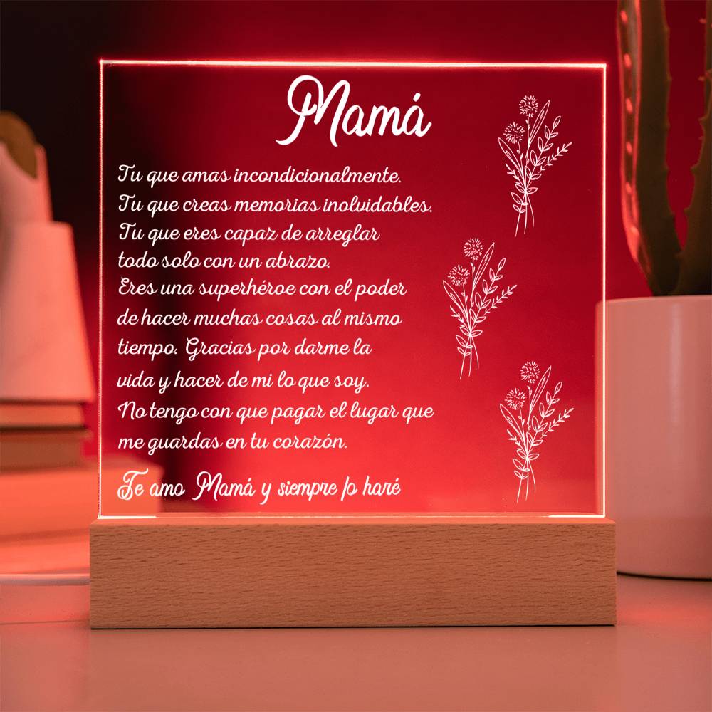 Lampara de Amor Para Mamá - Gracias por Darme la Vida