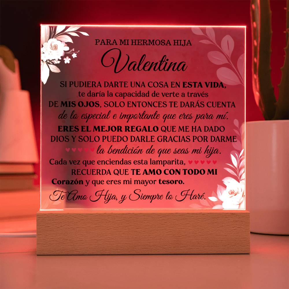 Lampara con Mensaje de Amor para Hija - PERSONALIZADO - Eres el Mejor Regalo