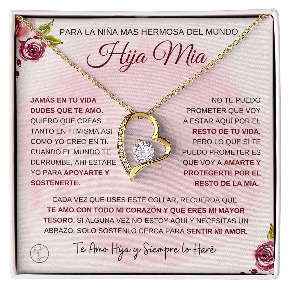 Regalo Para Hija - Nunca Dudes Que Te Amo - Collar de Amor Eterno