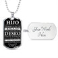 Hijo - Eres Mi Mejor Regalo - Collar de placa (Estilo Militar)