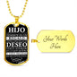 Hijo - Eres Mi Mejor Regalo - Collar de placa (Estilo Militar)