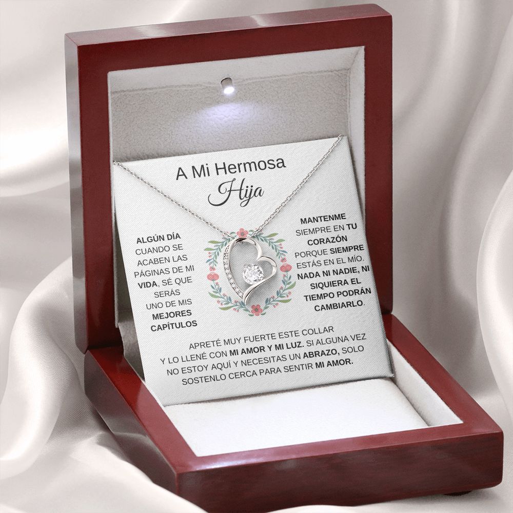 A Mi Hermosa Hija | Un Regalo Que Llevará Siempre en Su Corazón | Collar De Amor Eterno