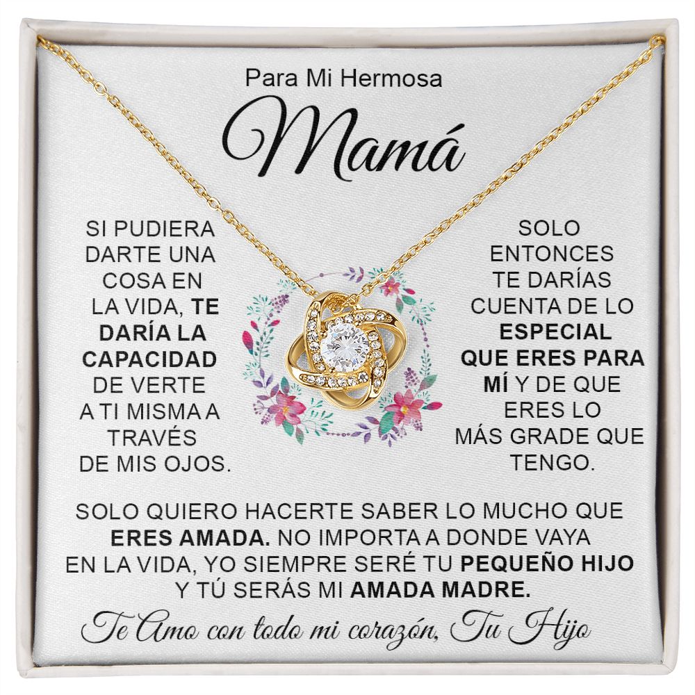 Para Mi Hermosa Mamá - Collar de Enlace de Amor Eterno - Te Amo