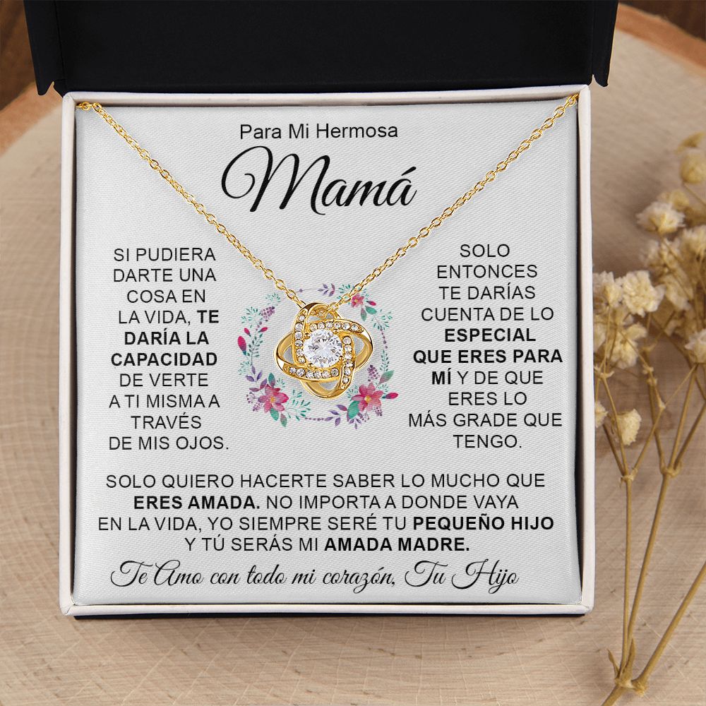 Para Mi Hermosa Mamá - Collar de Enlace de Amor Eterno - Te Amo