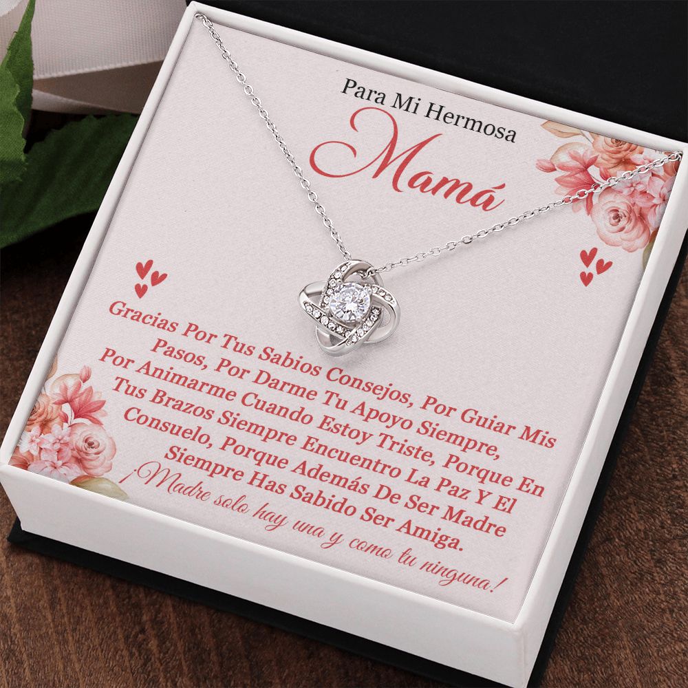 Para Mi Hermosa Mama - Como Tu Ninguna - Collar de Enlace de Amor Infinito