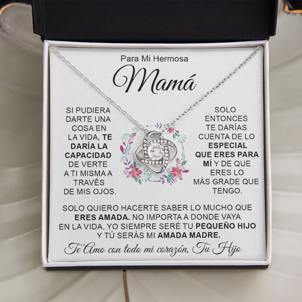 Para Mi Hermosa Mamá - Collar de Enlace de Amor Eterno - Te Amo