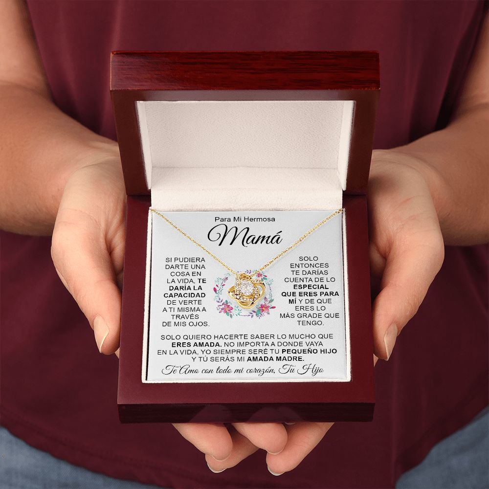 Para Mi Hermosa Mamá - Collar de Enlace de Amor Eterno - Te Amo