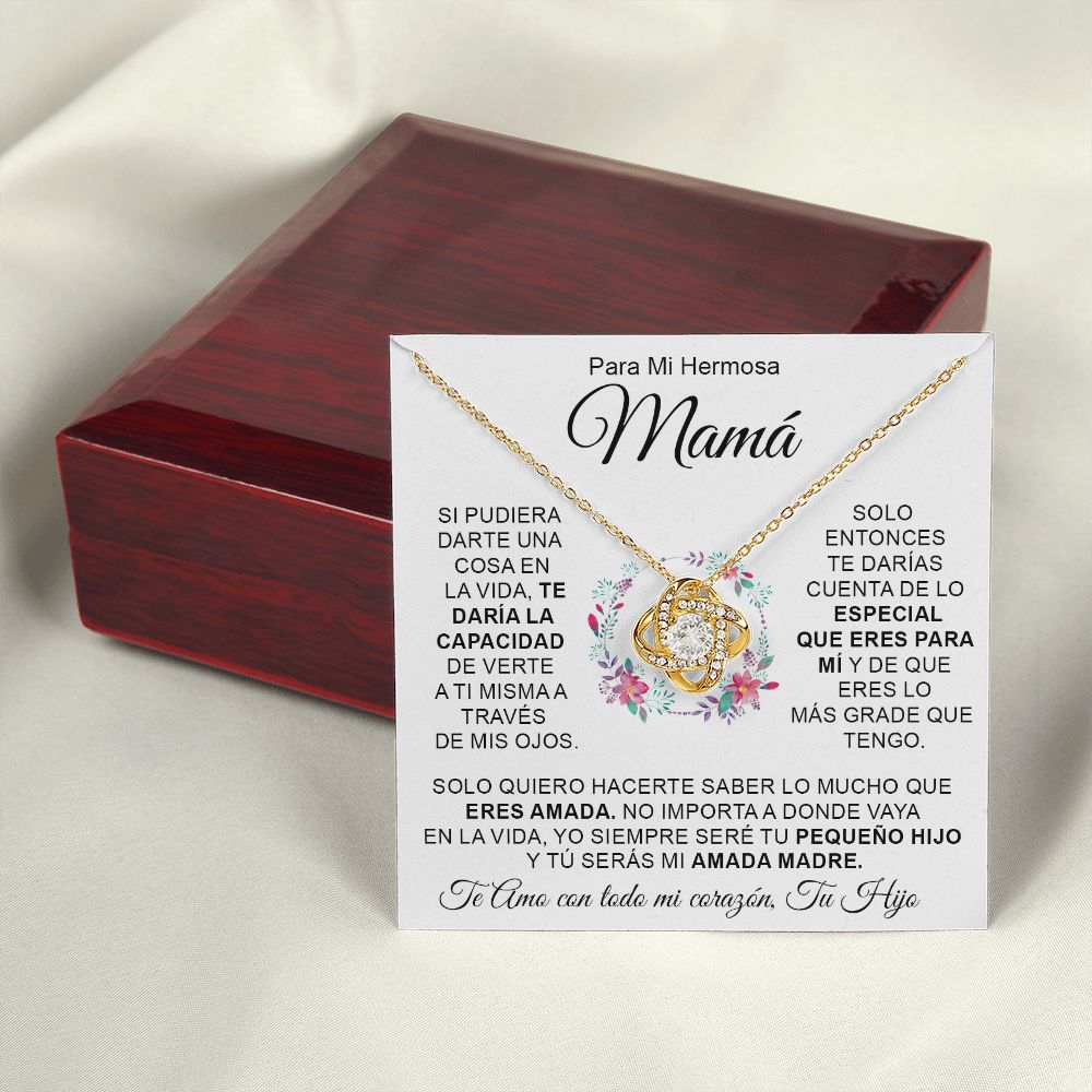 Para Mi Hermosa Mamá - Collar de Enlace de Amor Eterno - Te Amo