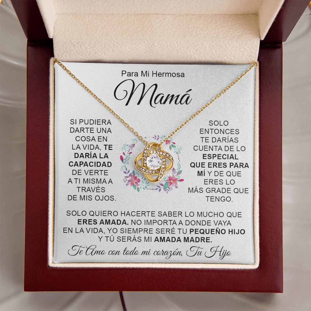 Para Mi Hermosa Mamá - Collar de Enlace de Amor Eterno - Te Amo