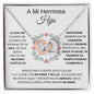 A Mi Hermosa Hija - Collar de Corazones Entrelazados