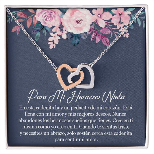 Para Mi Hermosa Nieta - Interlocked Heart Necklace