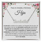 Para mi Amada y Hermosa Hija - Collar Con Nombre Personalizado